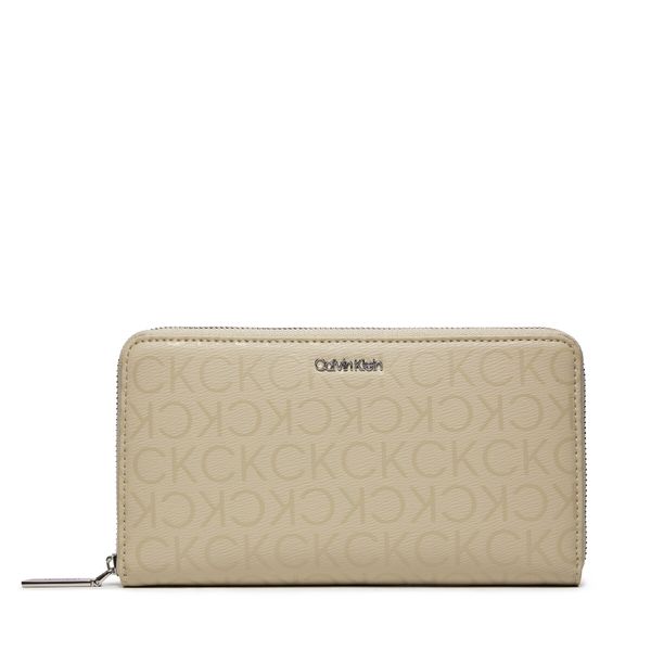 Calvin Klein Veliki ženski novčanik Calvin Klein Ck Must Xl Z/A Wallet_Epi Mono K60K611773 Stoney Beige Epi Mono PEA