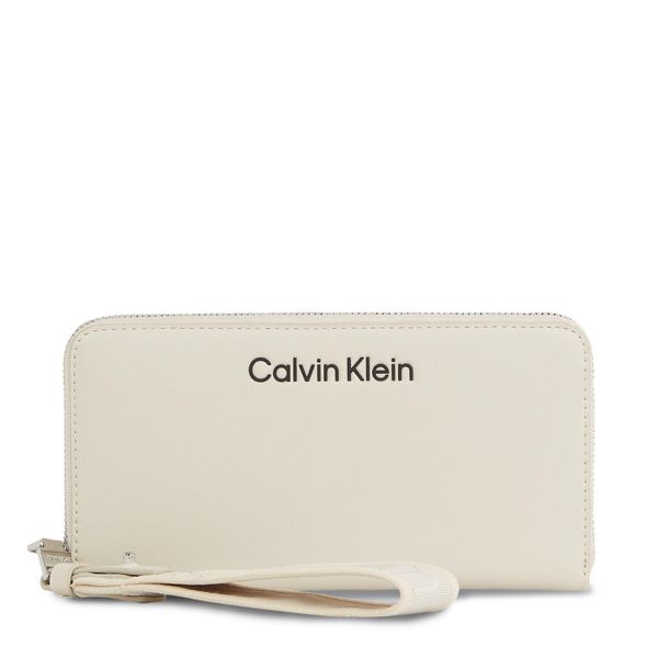 Calvin Klein Veliki ženski novčanik Calvin Klein Gracie K60K611687 Dk Ecru PC4