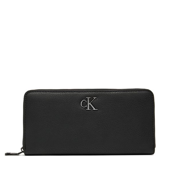 Calvin Klein Jeans Veliki ženski novčanik Calvin Klein Jeans Minimal Monogram Zip K60K612266 Crna