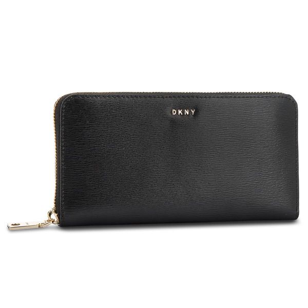 DKNY Veliki ženski novčanik DKNY Bryant New Zip Around R8313658 Blk/Gold BGD