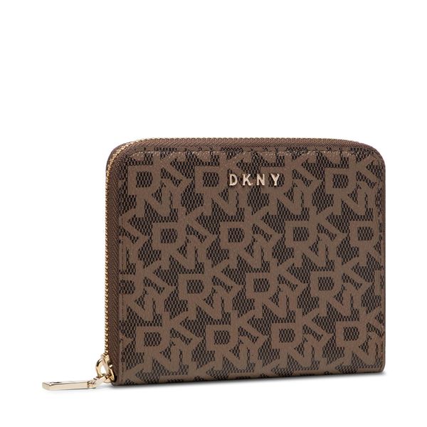 DKNY Veliki ženski novčanik DKNY Bryant - Sm Zip Aroun R831J656 Mocha/Crml D3E