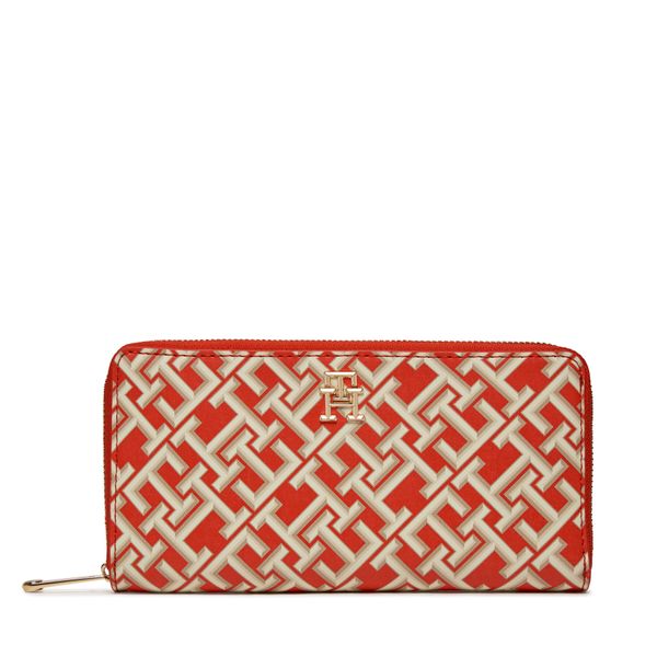 Tommy Hilfiger Veliki ženski novčanik Tommy Hilfiger Iconic Tommy Large Za Mono AW0AW15743 Fierce Red XND