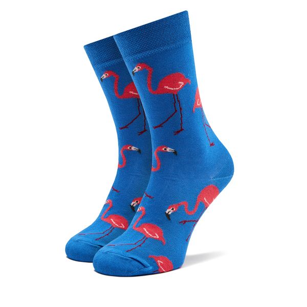 Funny Socks Visoke unisex čarape Funny Socks Flamingos SM1/02 Plava