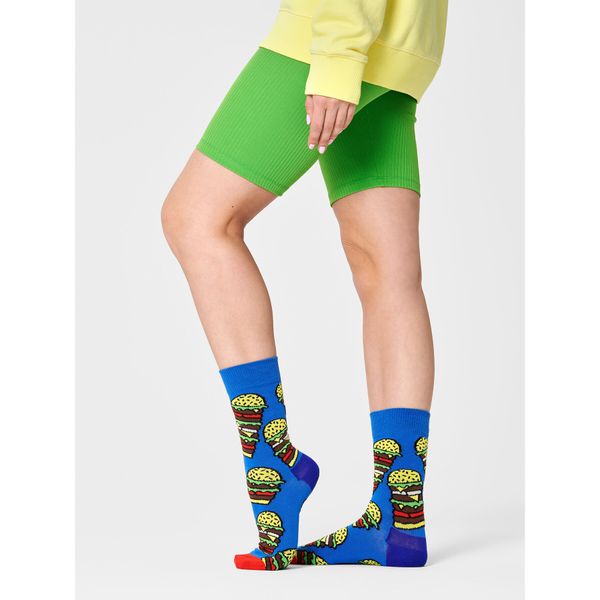 Happy Socks Visoke unisex čarape Happy Socks BUR01-6000 Plava