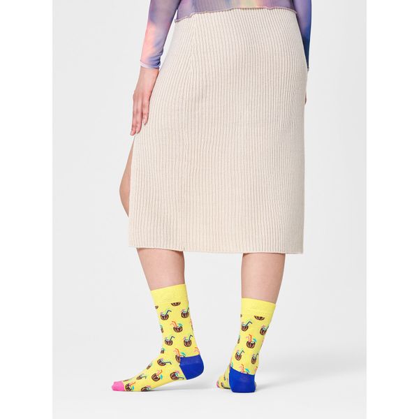 Happy Socks Visoke unisex čarape Happy Socks CNC01-2200 Žuta