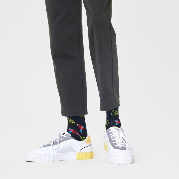 Happy Socks Visoke unisex čarape Happy Socks LAZ01-9300 Crna
