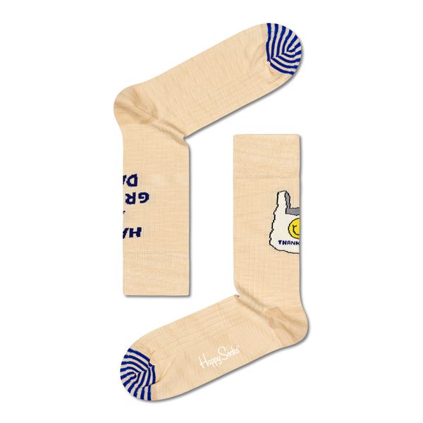 Happy Socks Visoke unisex čarape Happy Socks SOU01-1700 Bež