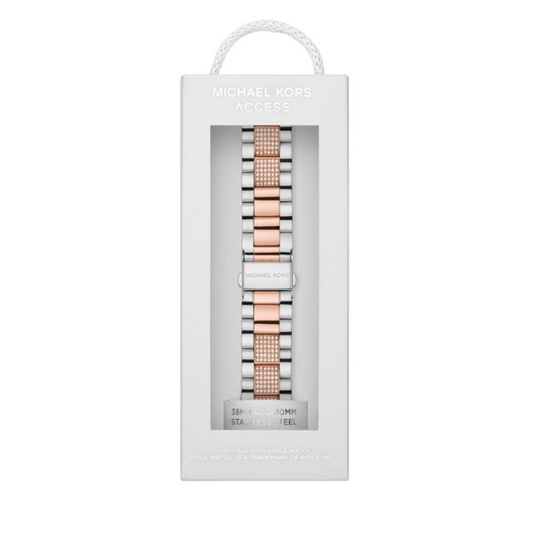Michael Kors Zamjenski remen za sat Michael Kors MKS8005 Silver/Rose Gold