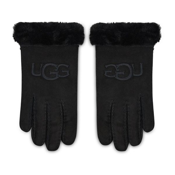 Ugg Ženske rukavice Ugg W Sheepskin Embroider 20931 Black