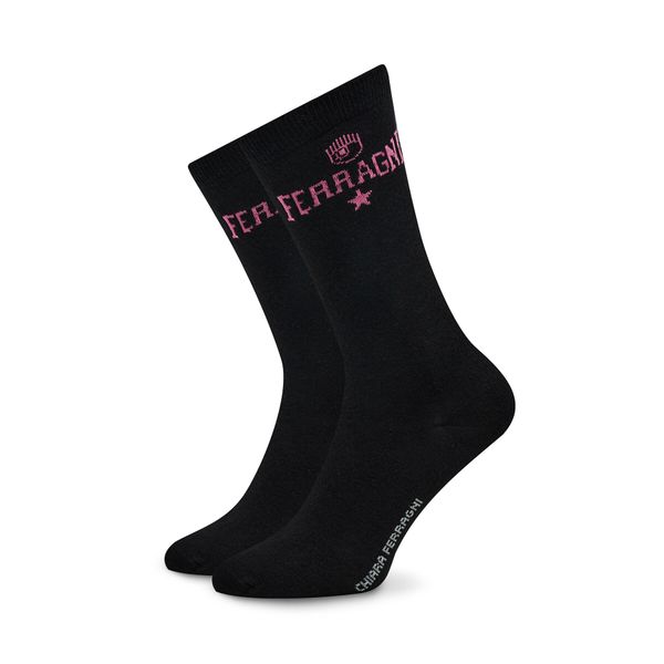 Chiara Ferragni Ženske visoke čarape Chiara Ferragni 74SB0J04 Black