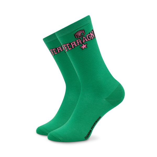 Chiara Ferragni Ženske visoke čarape Chiara Ferragni 74SB0J04 Bright Green