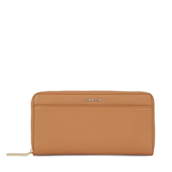 Calvin Klein Ženski novčanik Calvin Klein Ck Must Lg Z/A W/Slip K60K610949 Brown Sugar GA5