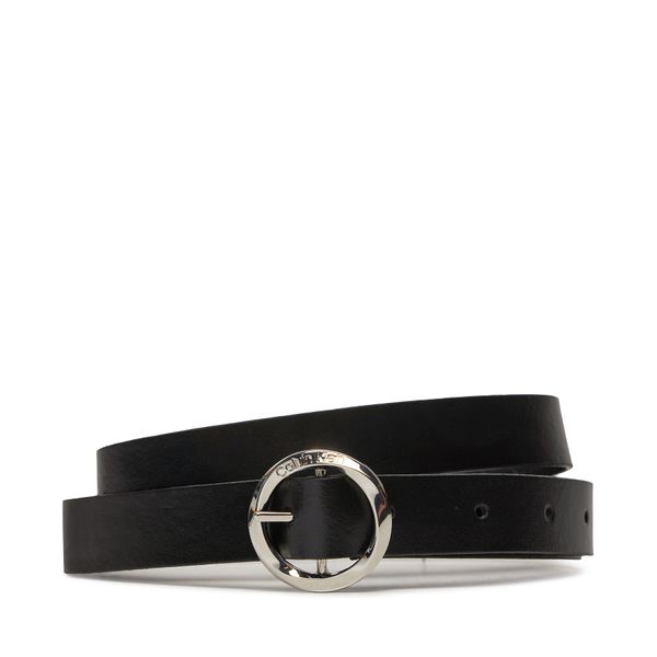 Calvin Klein Jeans Ženski remen Calvin Klein Jeans Faceted Round Buckle Belt 2.0 K60K612211 Crna