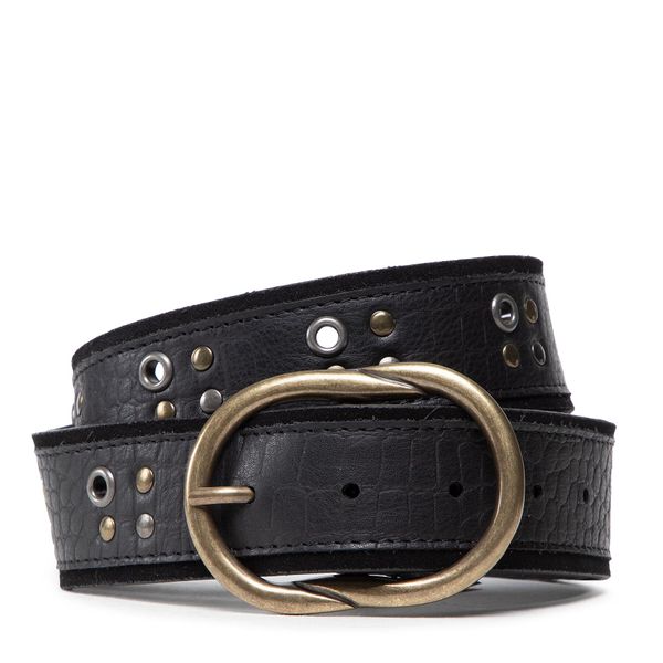 Pieces Ženski remen Pieces Pcnina Leather Jeans Belt Fc 17127691 Black/Croco Embo