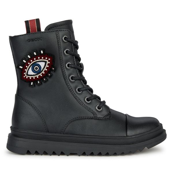 Geox Zimske čizme Geox J Gillyjaw Girl J267XA 000BC C0260 D Black/Dk Red