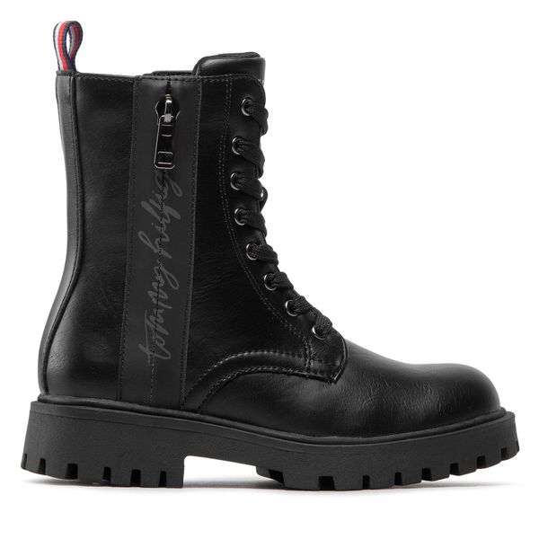 Tommy Hilfiger Zimske čizme Tommy Hilfiger Lace-Up Bootie T3A5-32391-1355 M Black 999