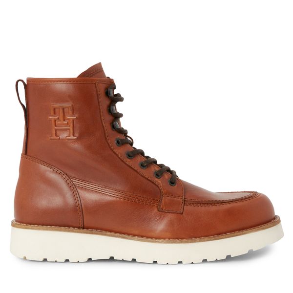 Tommy Hilfiger Zimske čizme Tommy Hilfiger Th American Warm Leather Boot FM0FM04668 Winter Cognac GVI
