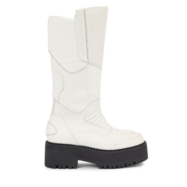 Tommy Jeans Zimske čizme Tommy Jeans Tjw Long Shaft Biker Boot EN0EN02376 Rich Cream YA6