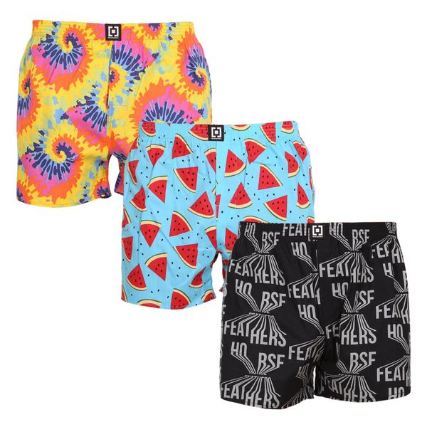 Horsefeathers 3PACK Men's Boxer Shorts Horsefeathers Frazier multicolored