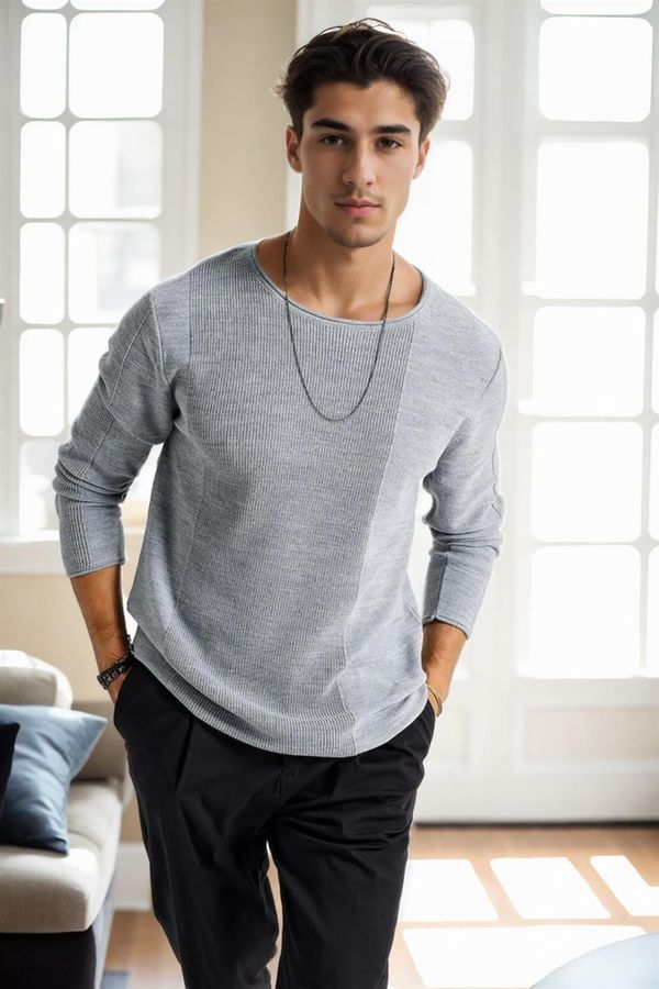 dewberry 60226 Dewberry Knitwear Menswear Sweater-GREY