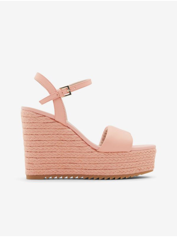 Aldo Apricot Women's Leather Wedge Sandals ALDO Jeigh - Women