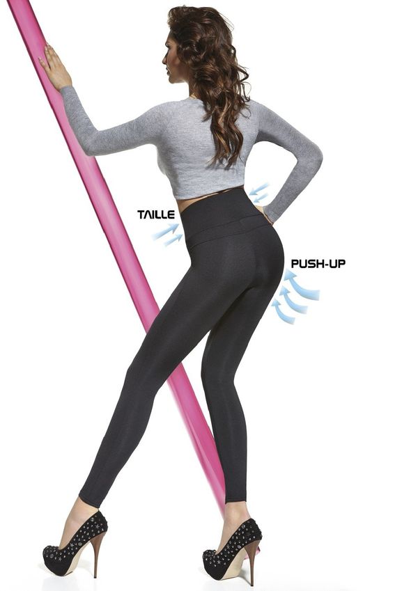 Bas Bleu Bas Bleu Women's leggings LIVIA with Push-Up & Taille effect and wide belt