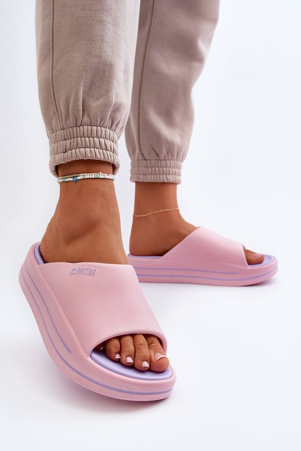 BIG STAR SHOES BIG STAR SHOES Women's Fashionable Big Star Slippers LL274A157 Light pink