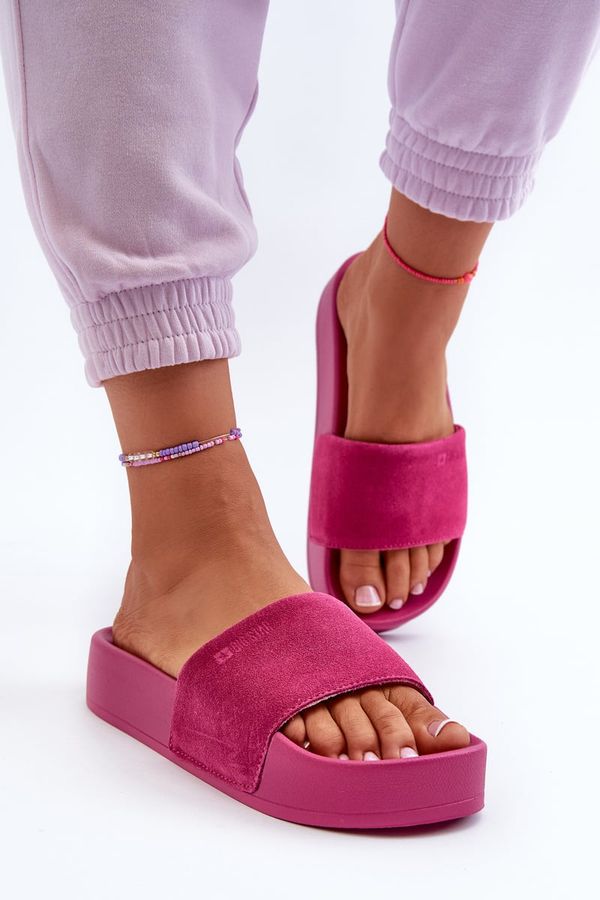 BIG STAR SHOES BIG STAR SHOES Women's Platform Suede Slippers Big Star