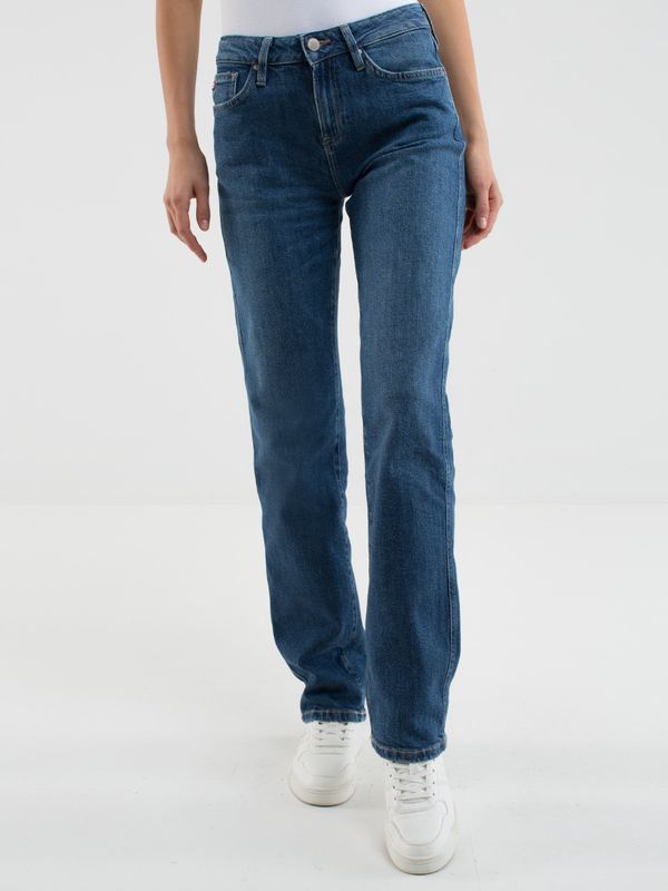 Big Star Big Star Woman's Straight Trousers Denim 190077 -313