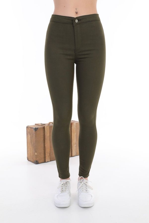 BİKELİFE BİKELİFE ženske kaki lycra tajice hlače