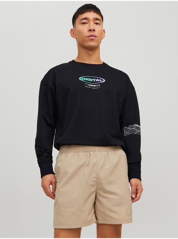 Jack & Jones Black Mens Sweatshirt Jack & Jones Digital - Men