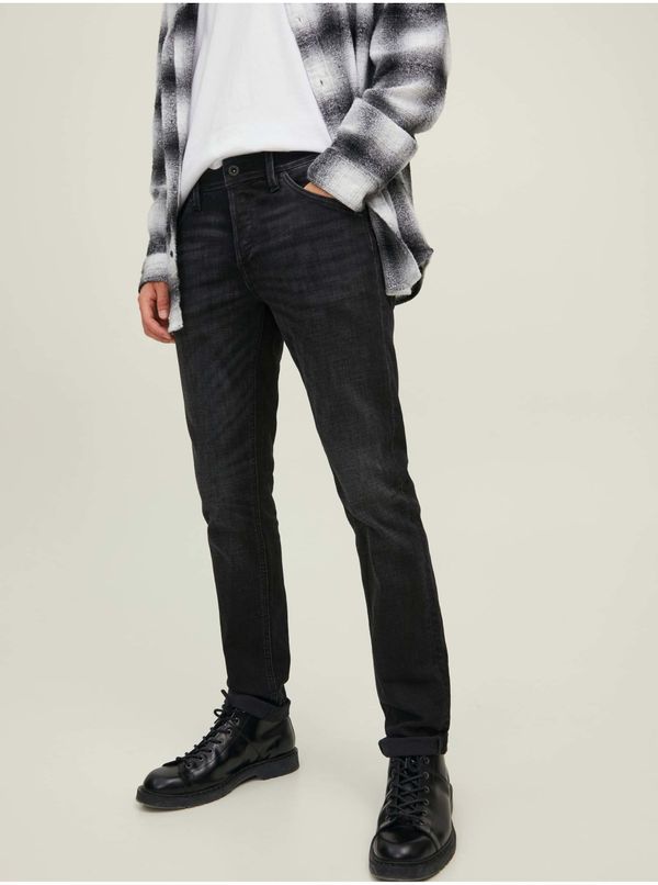 Jack & Jones Black slim fit jeans Jack & Jones Glenn - Men's