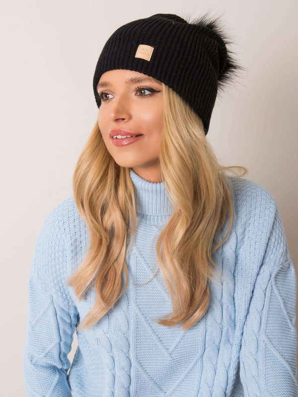Fashionhunters Black Women's Cap by RUE PARIS