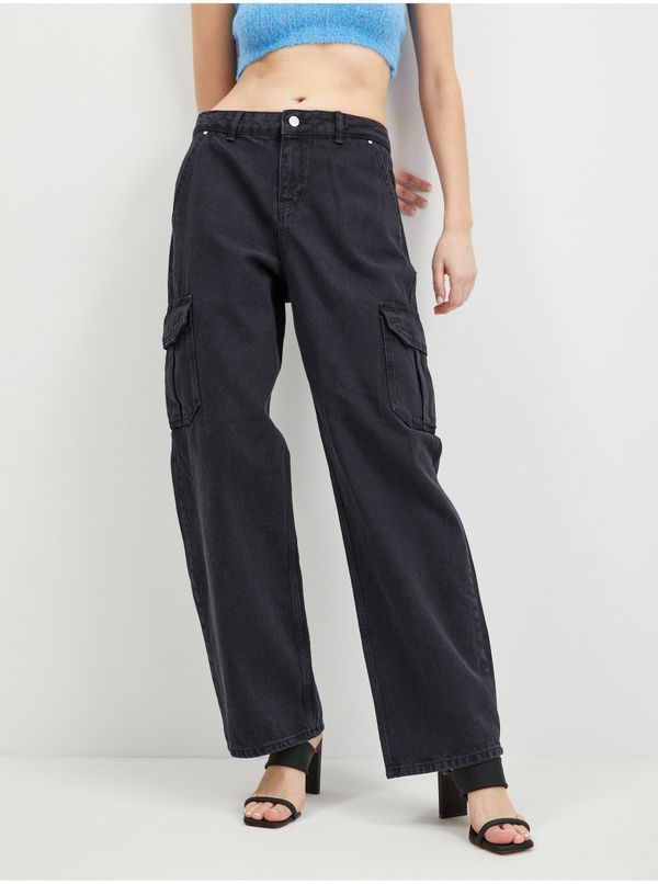 Noisy May Black Womens Wide Jeans Noisy May Alexa - Women