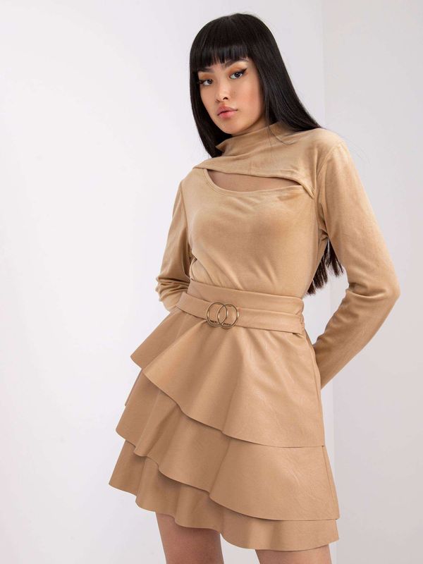 Italy Moda Blouse-DHJ-BZ-6561.09P-camel