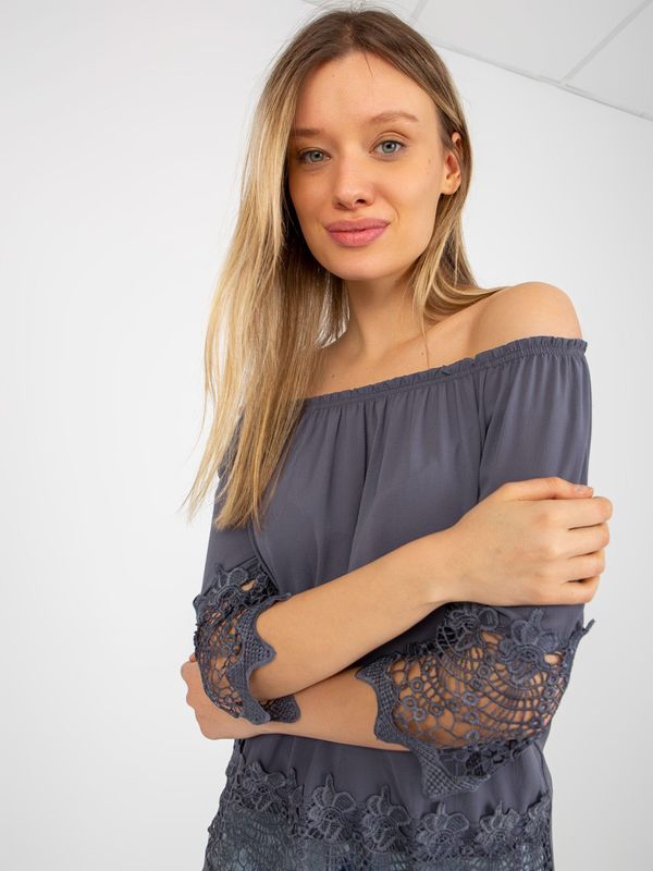 LAKERTA Blouse-LK-BZ-506188.32X-graphite