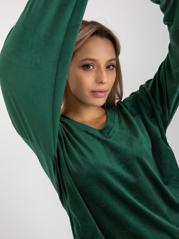 RUE PARIS Blouse-RP-BZ-8188.06X-dark green