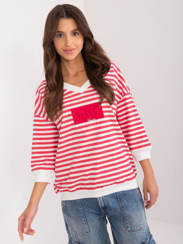 RELEVANCE Blouse-RV-BZ-9579.70-white-red
