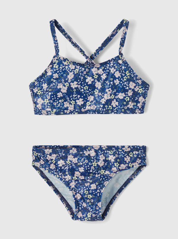 name it Blue Girly Floral Two Piece Swimsuit name it Felisia - unisex