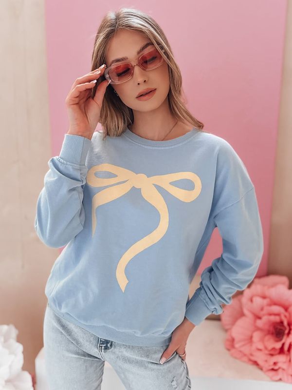 DStreet Bluza damska one size oversize SOFTTIE błękitna Dstreet