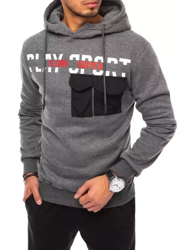 DStreet Bluza męska ciemnoszara Dstreet