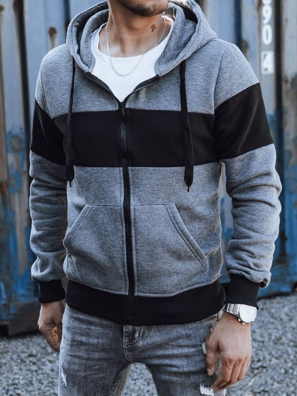 DStreet Bluza męska ciemnoszara z kapturem Dstreet