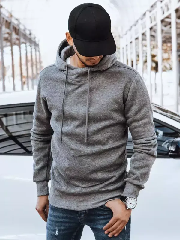 DStreet Bluza męska z kapturem ciemnoszara Dstreet