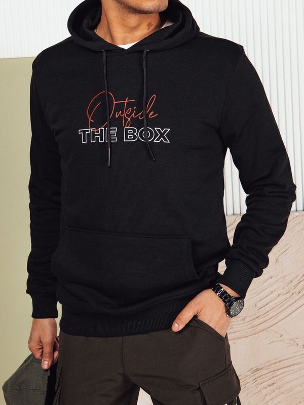 DStreet Bluza męska z kapturem czarna Dstreet
