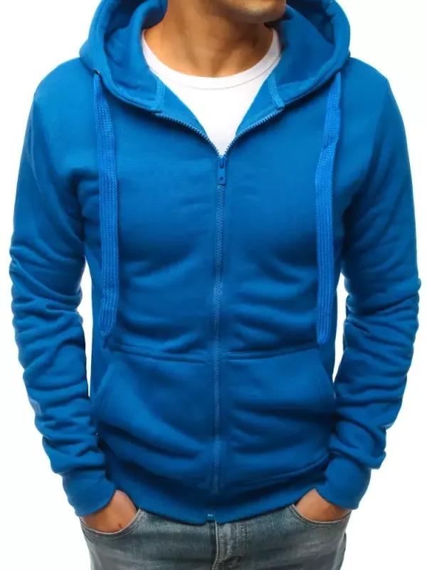 DStreet Bluza męska z kapturem niebieska Dstreet BX4688