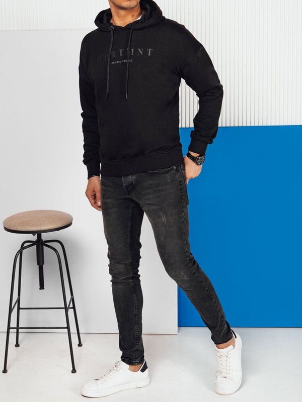 DStreet Bluza męska z nadrukiem czarna Dstreet