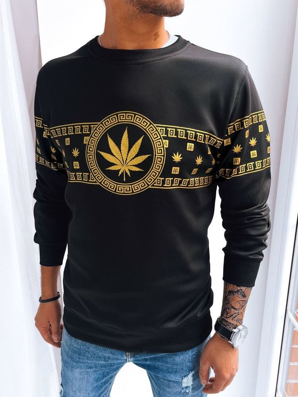 DStreet Bluza męska z nadrukiem czarna Dstreet