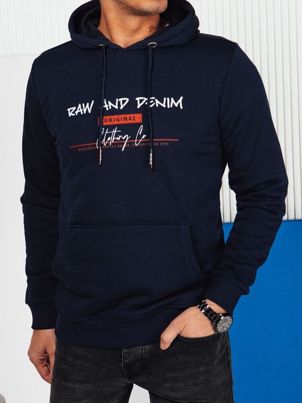 DStreet Bluza męska z nadrukiem granatowa Dstreet
