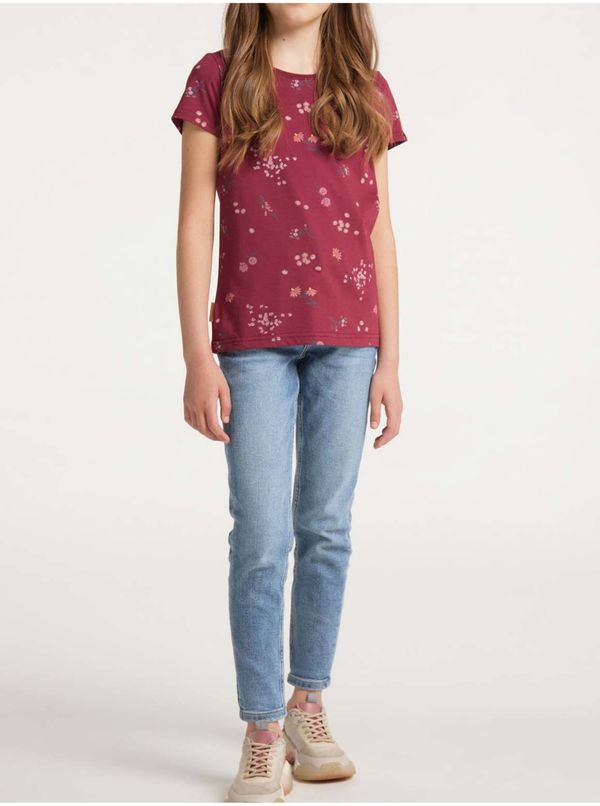 Ragwear Burgundy Girls' Patterned T-Shirt Ragwear Violka - Girls