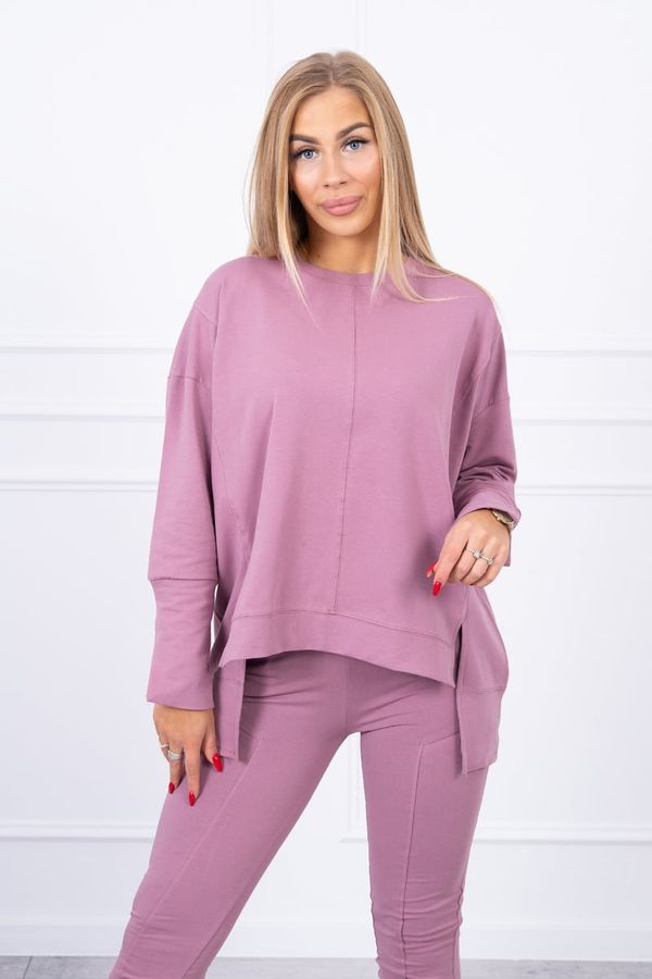 Kesi Complete with oversize blouse of dark pink color